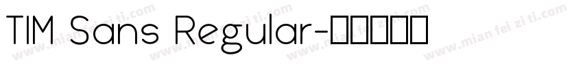 TIM Sans Regular字体转换